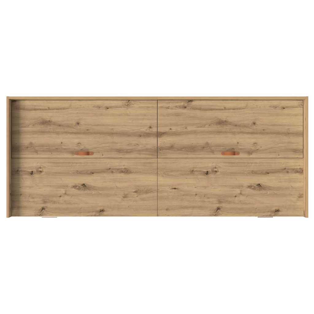 vidaXL Ramka łóżka Z zagłówkiem Dąb rzemieślniczy 80 x 200 cm