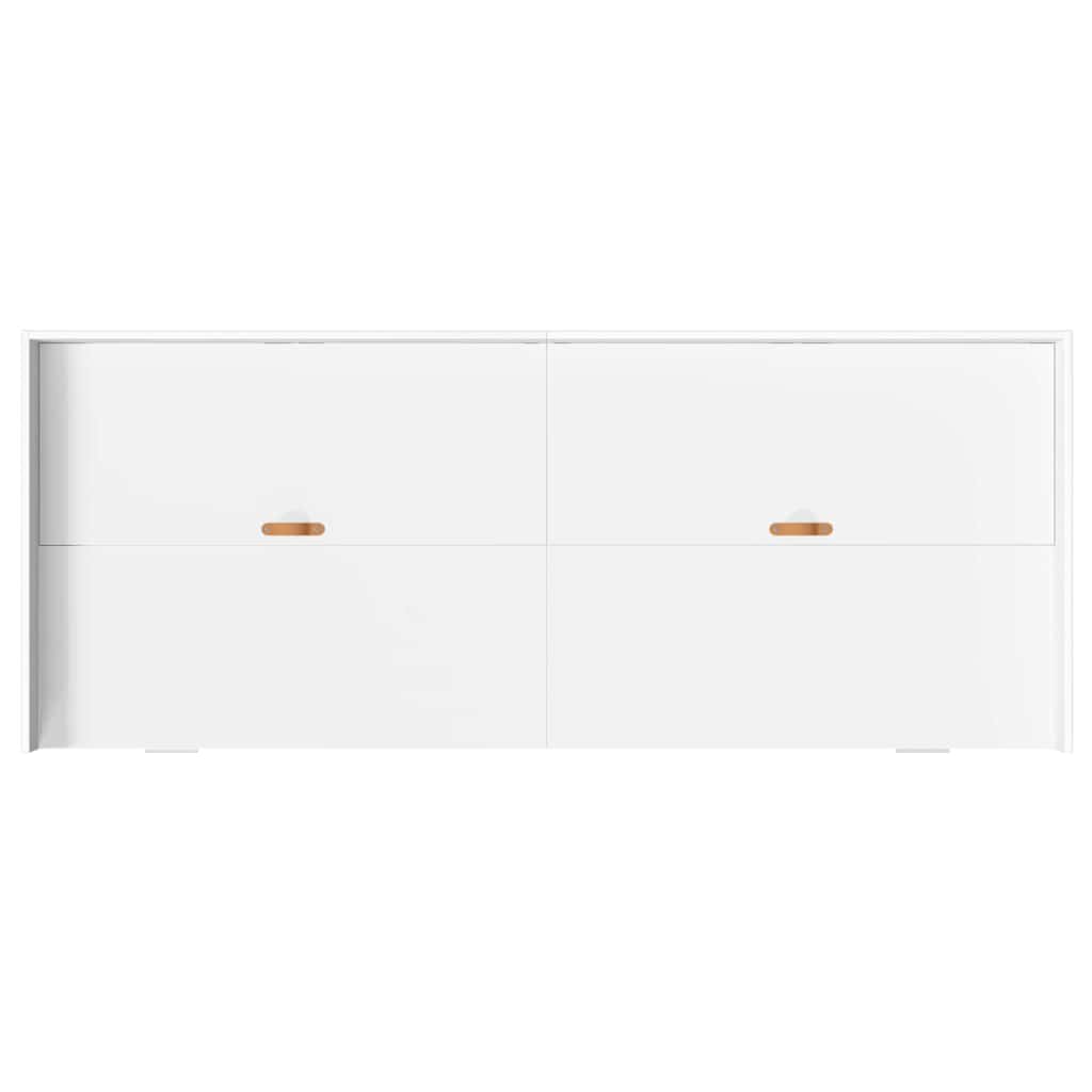 vidaXL Ramka łóżka Biały 90 x 190 cm Materiał drewnopochodny