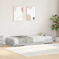 vidaXL Ramka łóżka Szary Sonoma 90 x 190 cm Materiał drewnopochodny