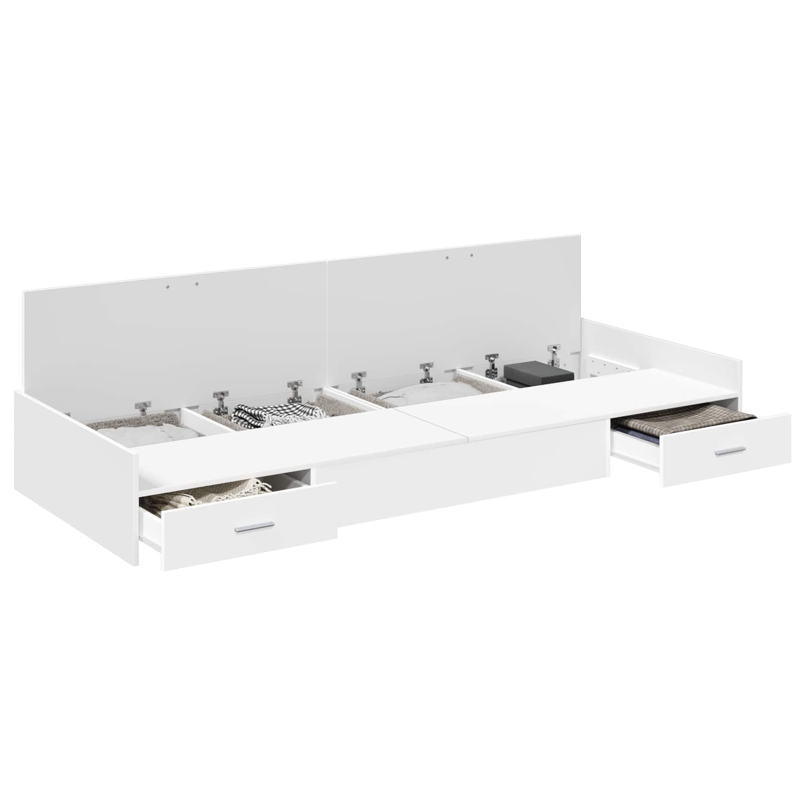 vidaXL Ramka łóżka Biały 75 x 190 cm Materiał drewnopochodny