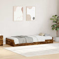 vidaXL Ramka łóżka Stare drewno 75 x 190 cm Materiał drewnopochodny