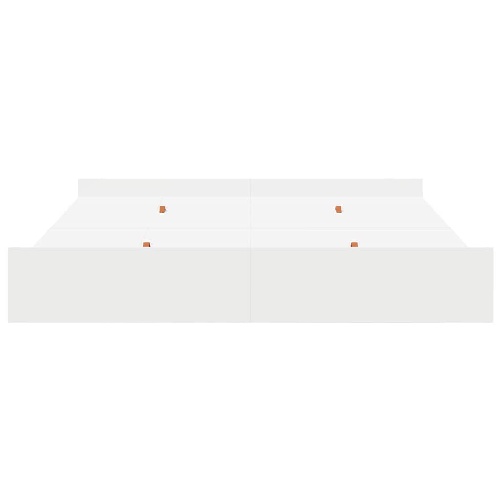 vidaXL Rama łóżka z miejscem na przechowywanie Biały 200 x 200 cm