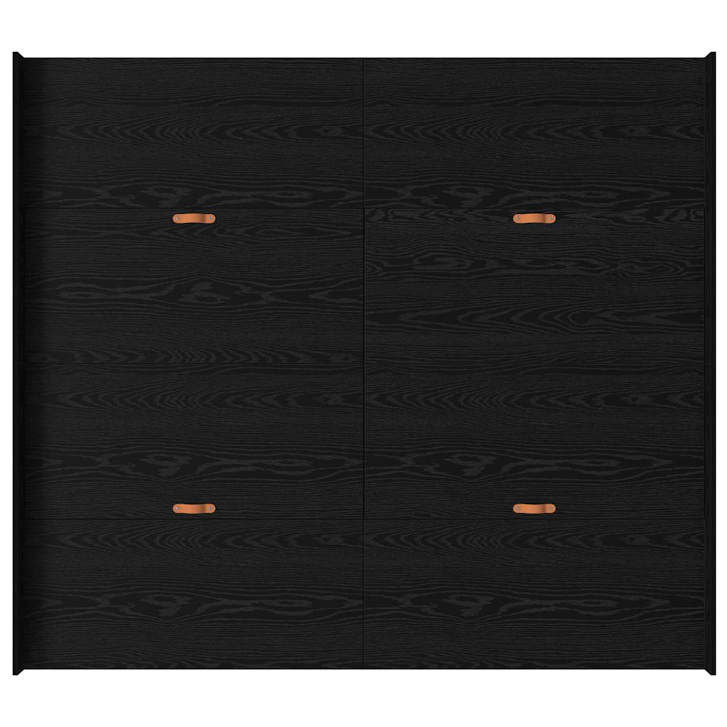 vidaXL Rama łóżka z miejscem na przechowywanie Czarny Dąb 200 x 200 cm