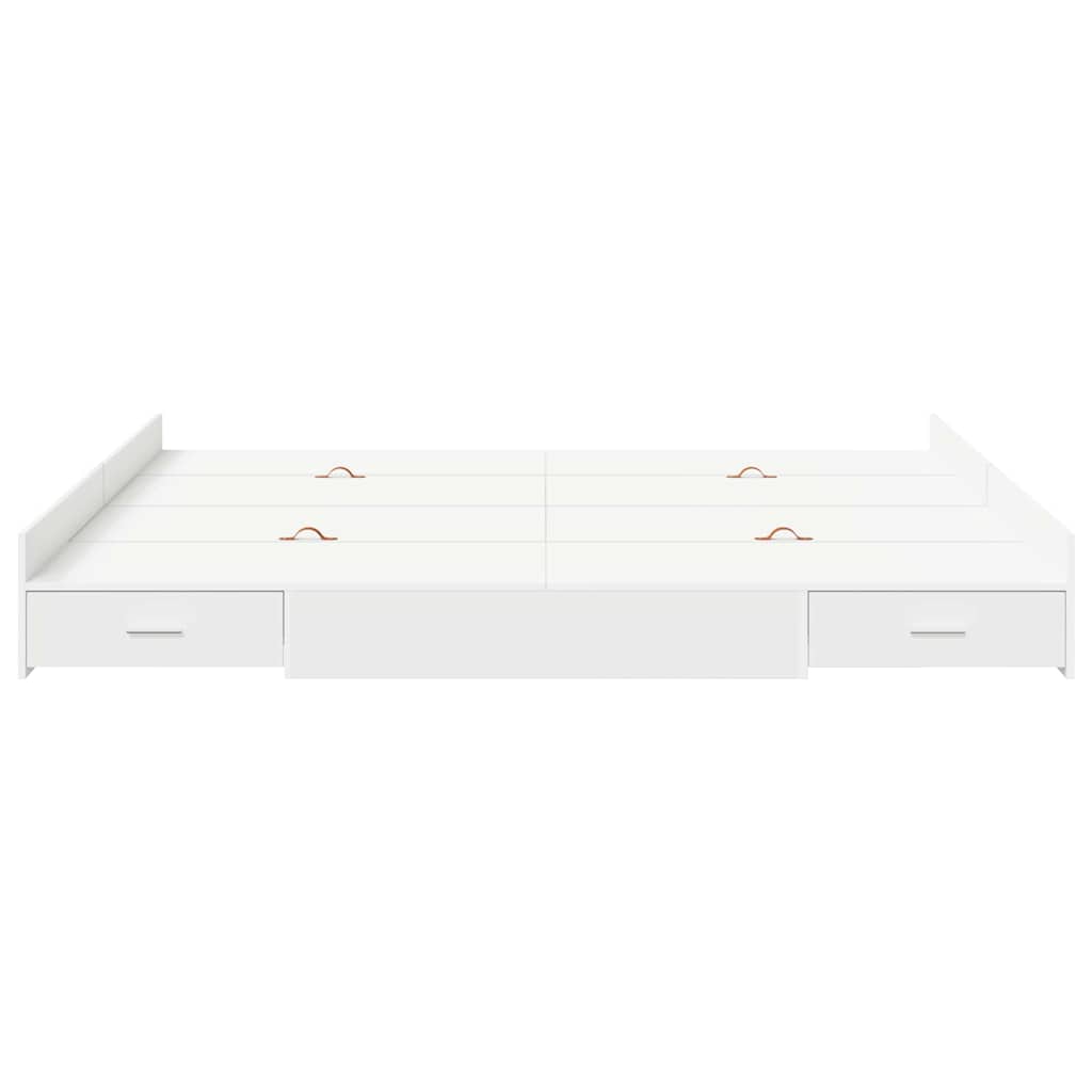 vidaXL Rama łóżka z miejscem na przechowywanie Biały 180 x 200 cm