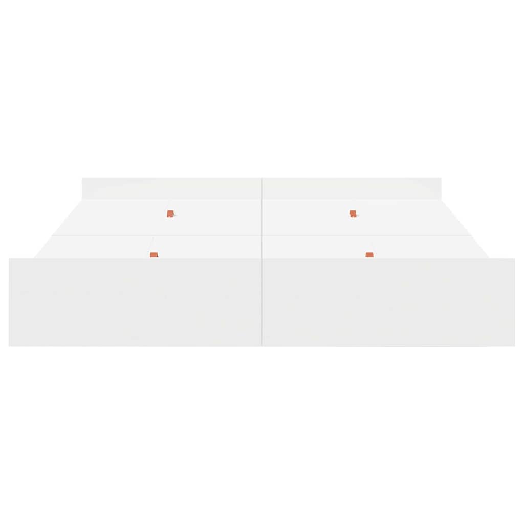 vidaXL Rama łóżka z miejscem na przechowywanie Biały 160 x 200 cm