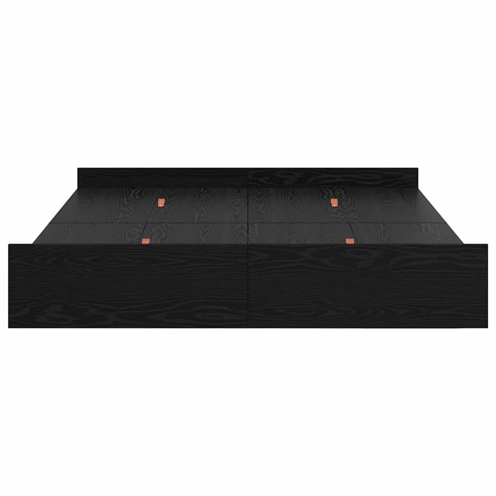 vidaXL Rama łóżka z miejscem na przechowywanie Czarny Dąb 160 x 200 cm