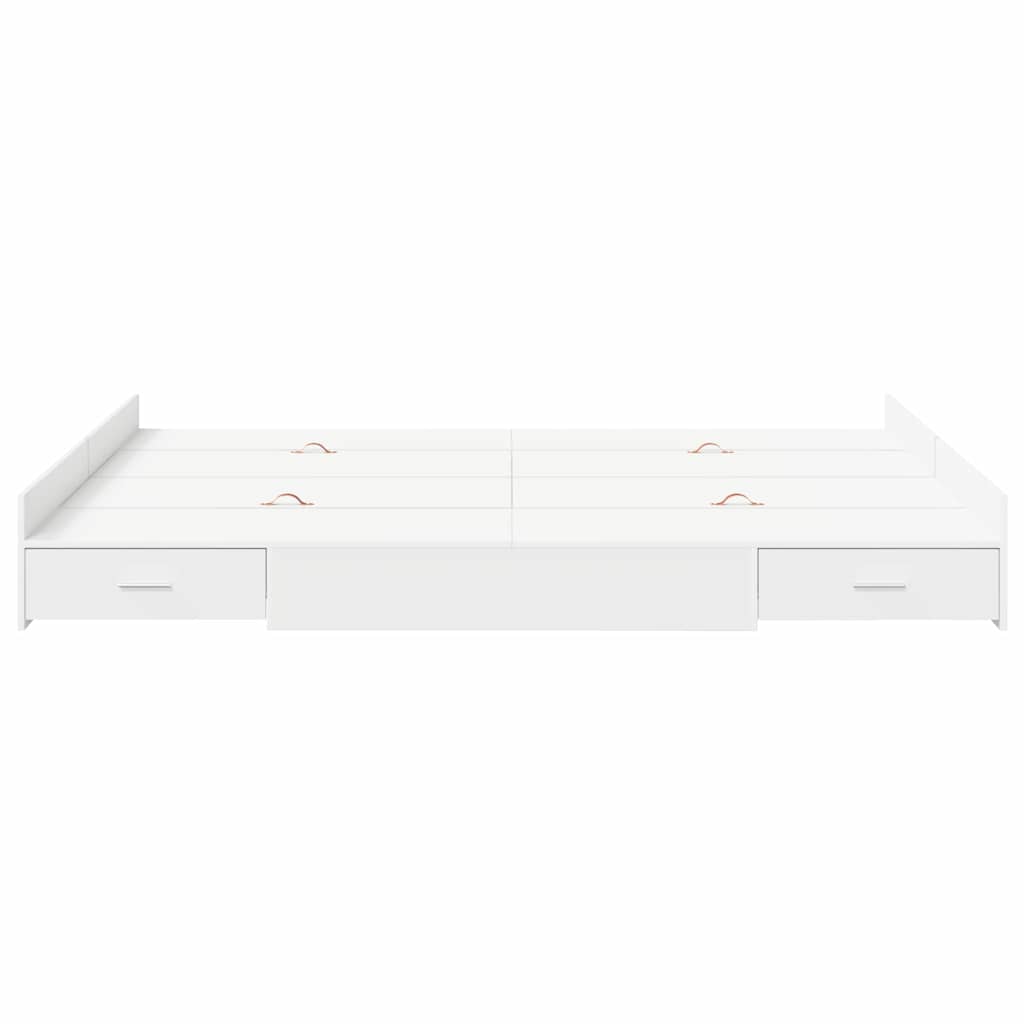 vidaXL Rama łóżka z miejscem na przechowywanie Biały 150 x 200 cm