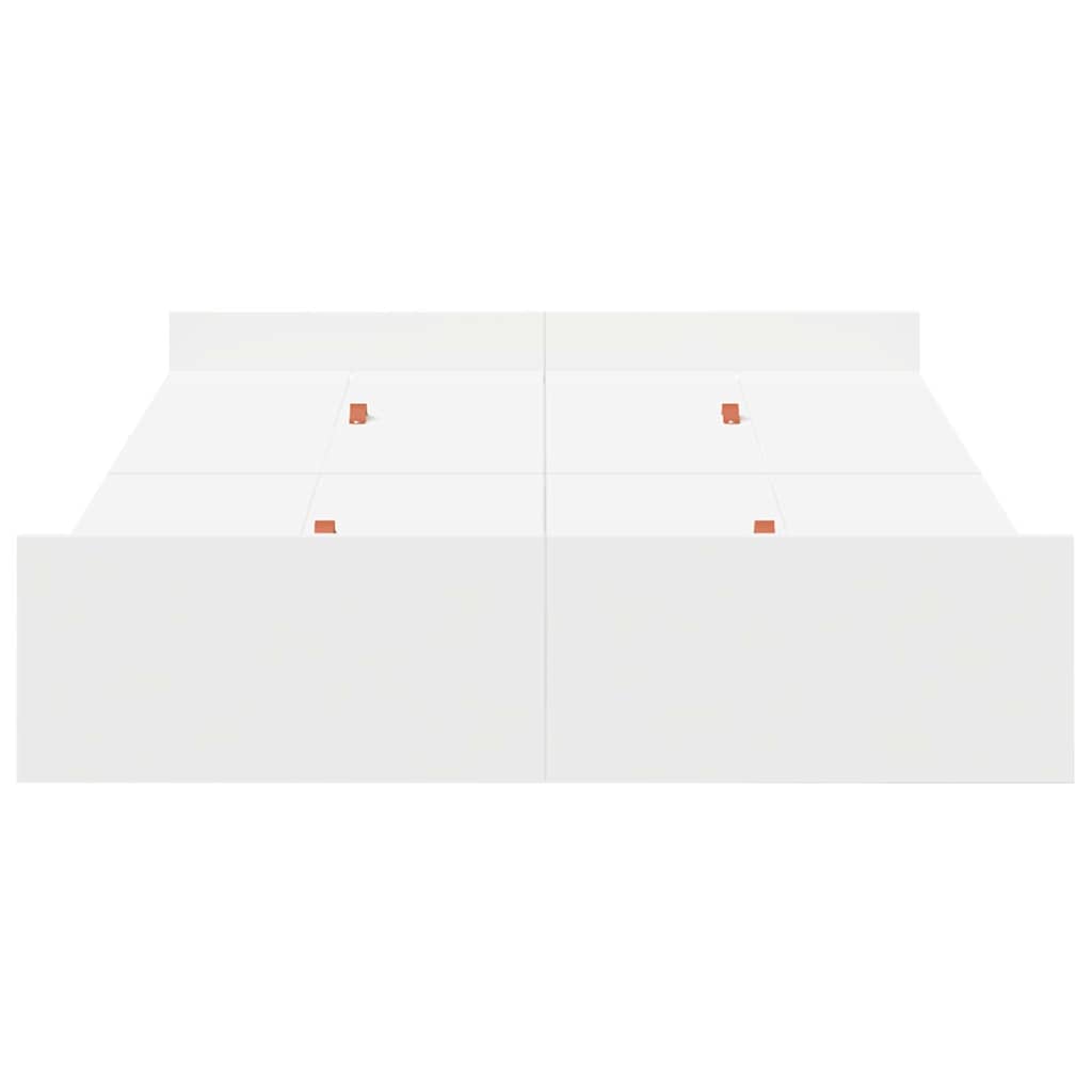 vidaXL Rama łóżka z miejscem na przechowywanie Biały 120 x 200 cm