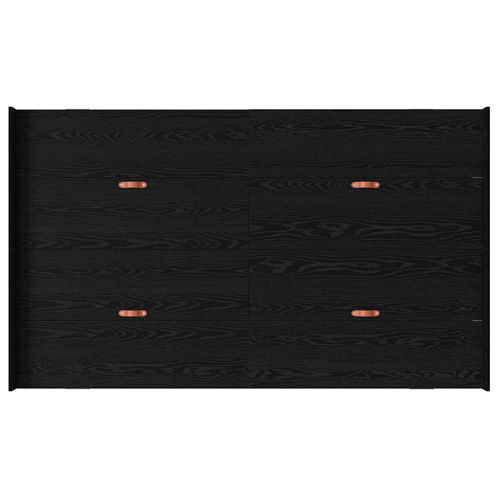 vidaXL Rama łóżka z miejscem na przechowywanie Czarny Dąb 120 x 200 cm