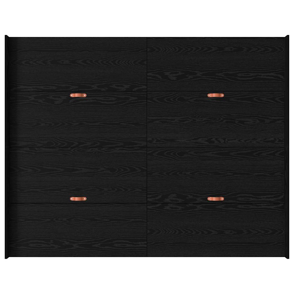 vidaXL Rama łóżka z miejscem na przechowywanie Czarny Dąb 135 x 190 cm