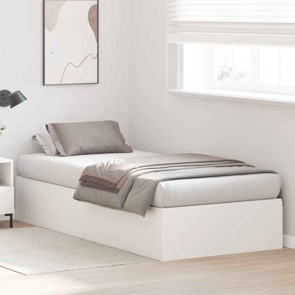 vidaXL Rama łóżka z miejscem na przechowywanie Biały 80 x 200 cm
