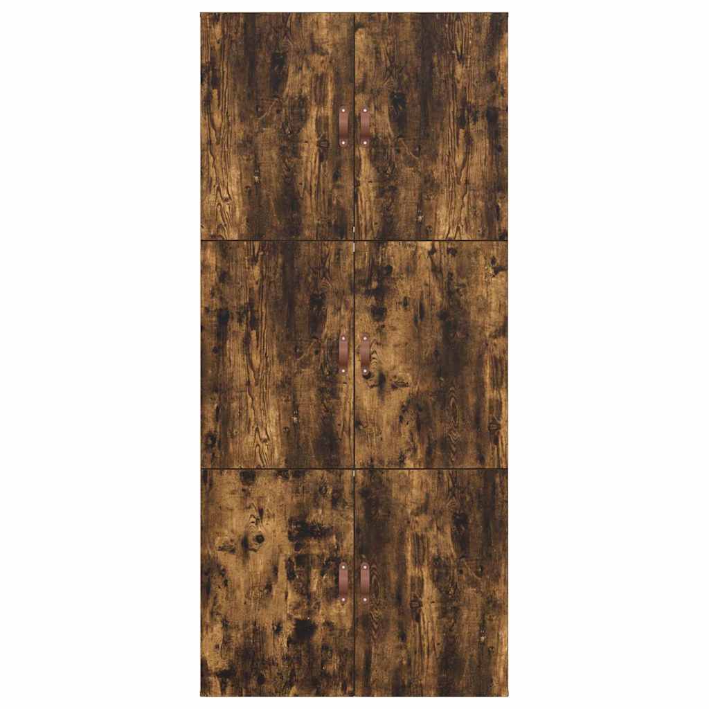 vidaXL Rama łóżka z miejscem na przechowywanie Dąb wędzony 80 x 200 cm