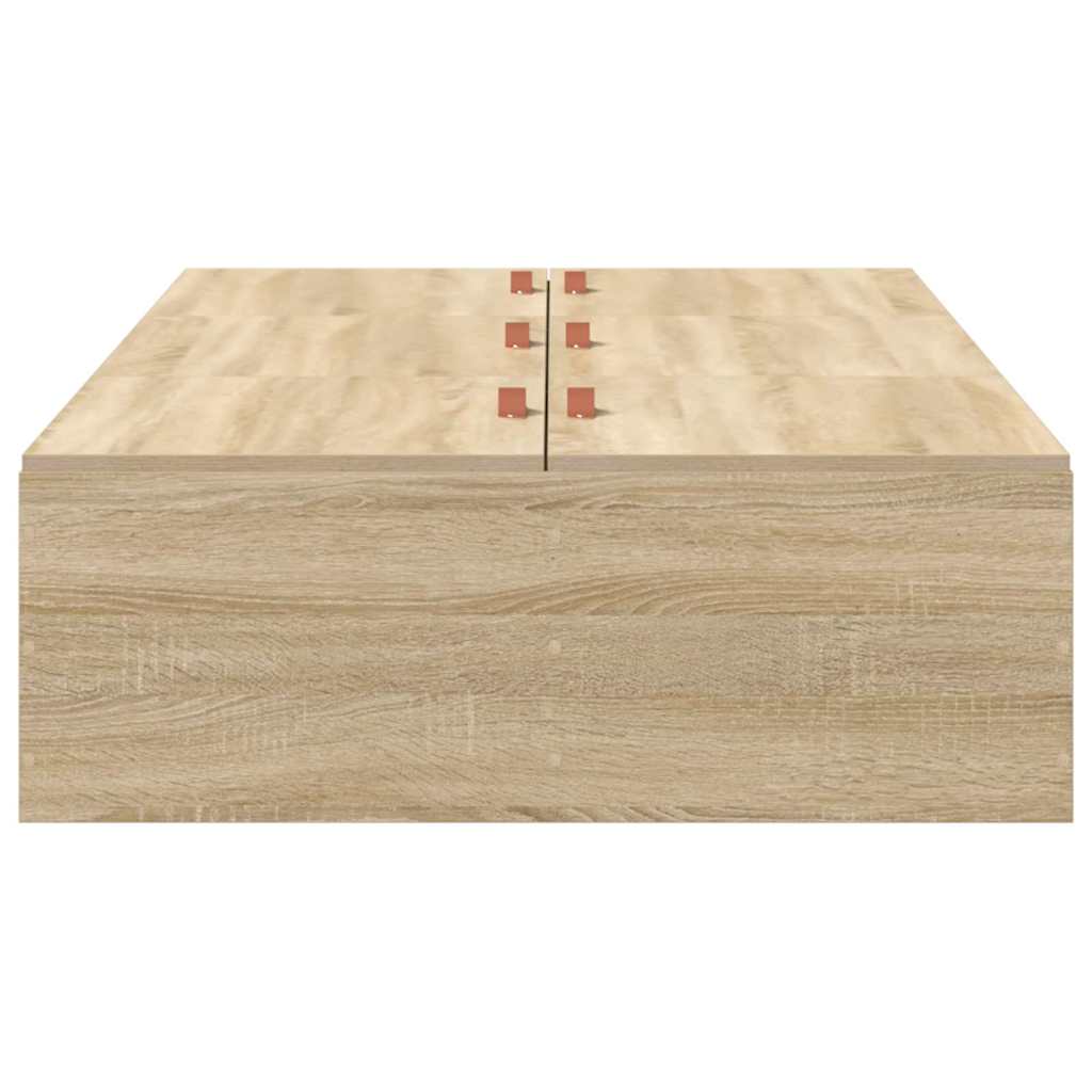 vidaXL Rama łóżka z miejscem na przechowywanie Dąb Sonoma 100 x 200 cm