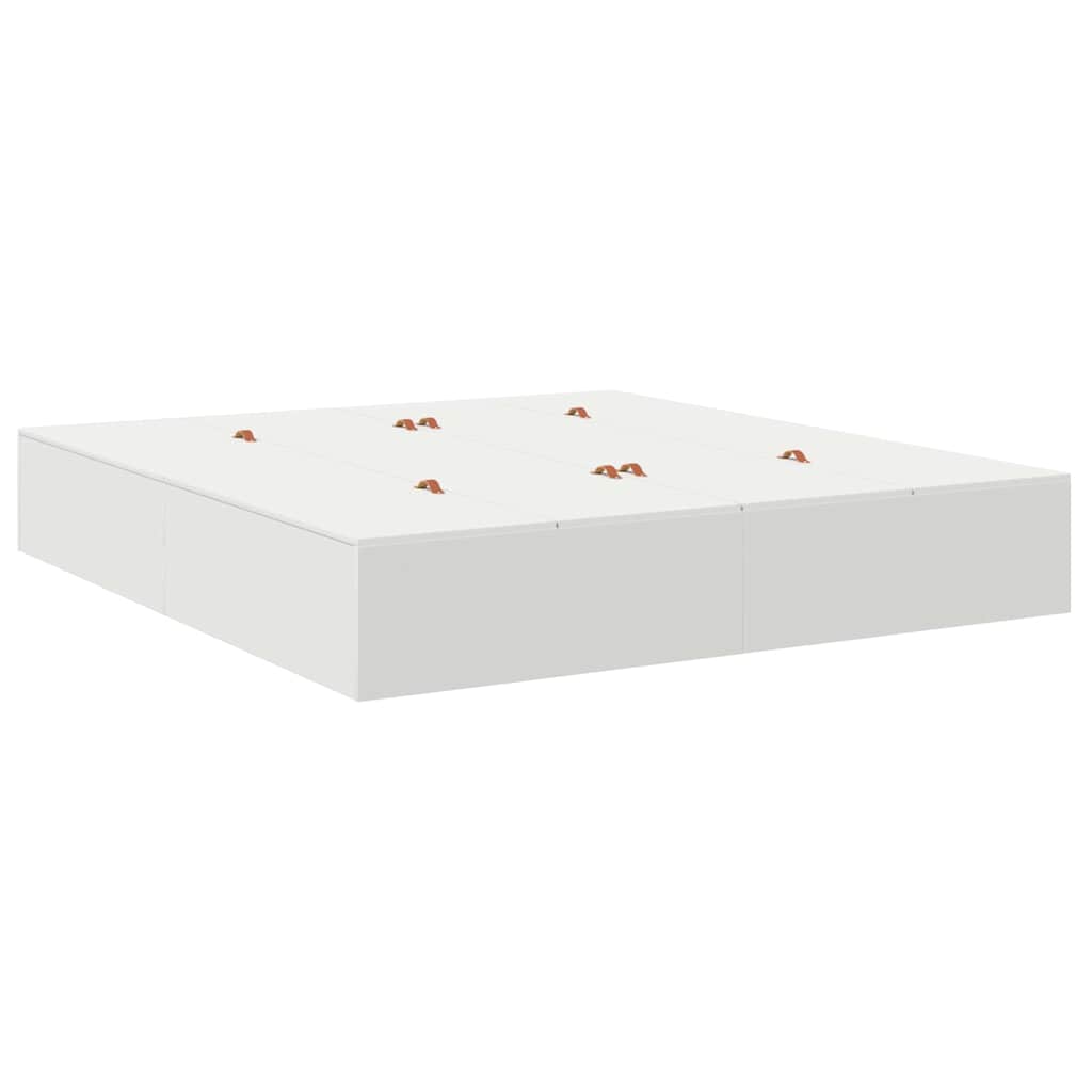 vidaXL Rama łóżka z miejscem na przechowywanie Biały 200 x 200 cm