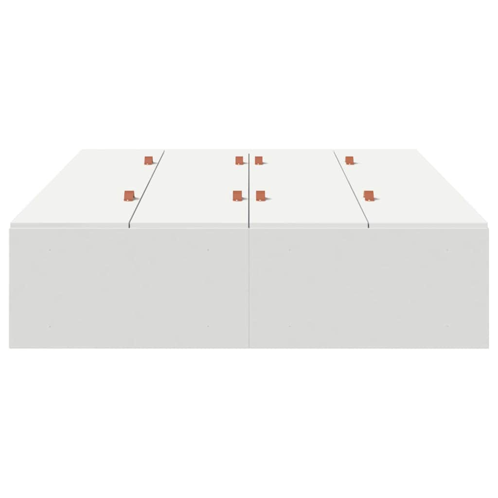 vidaXL Rama łóżka z miejscem na przechowywanie Biały 120 x 200 cm