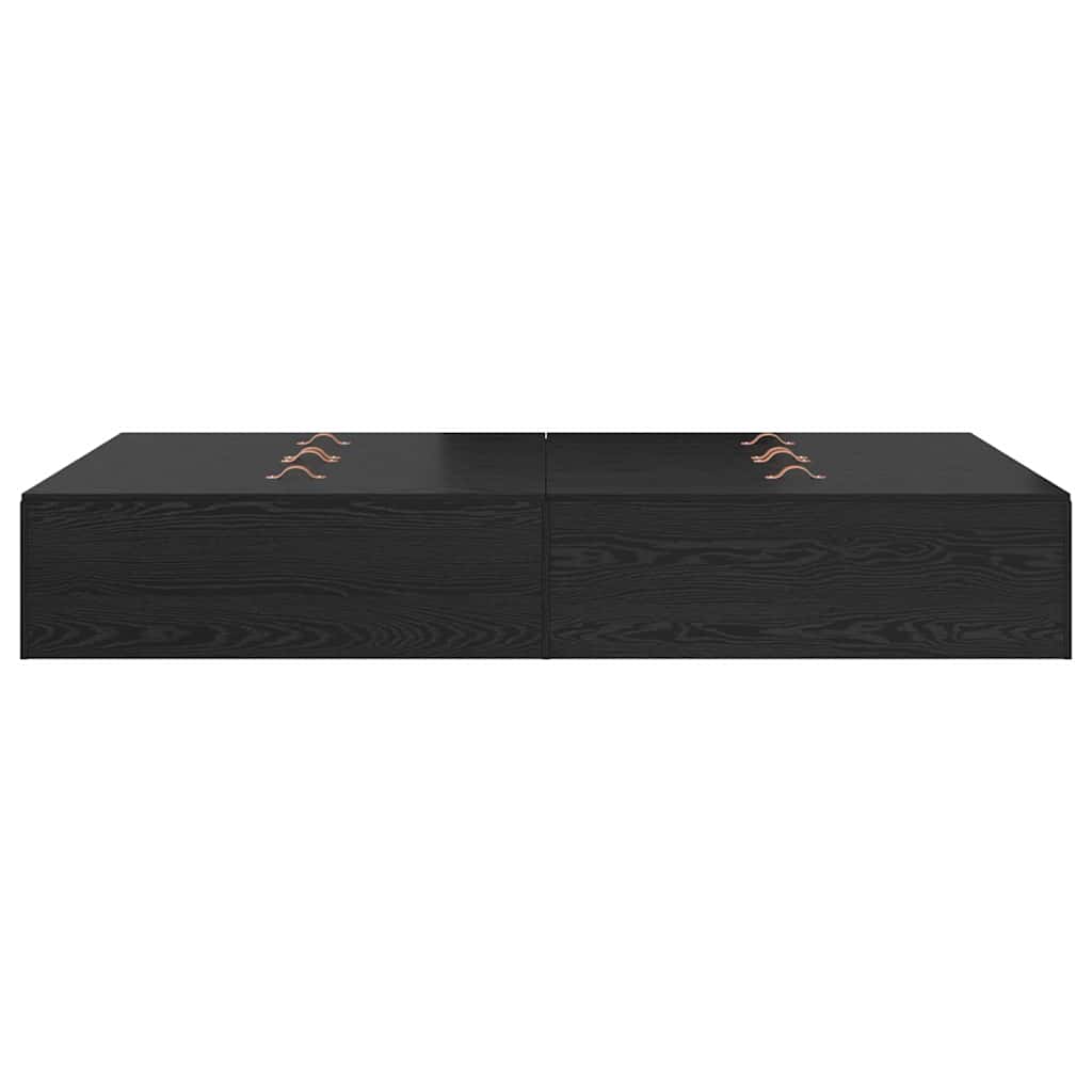 vidaXL Rama łóżka z miejscem na przechowywanie Czarny Dąb 120 x 200 cm
