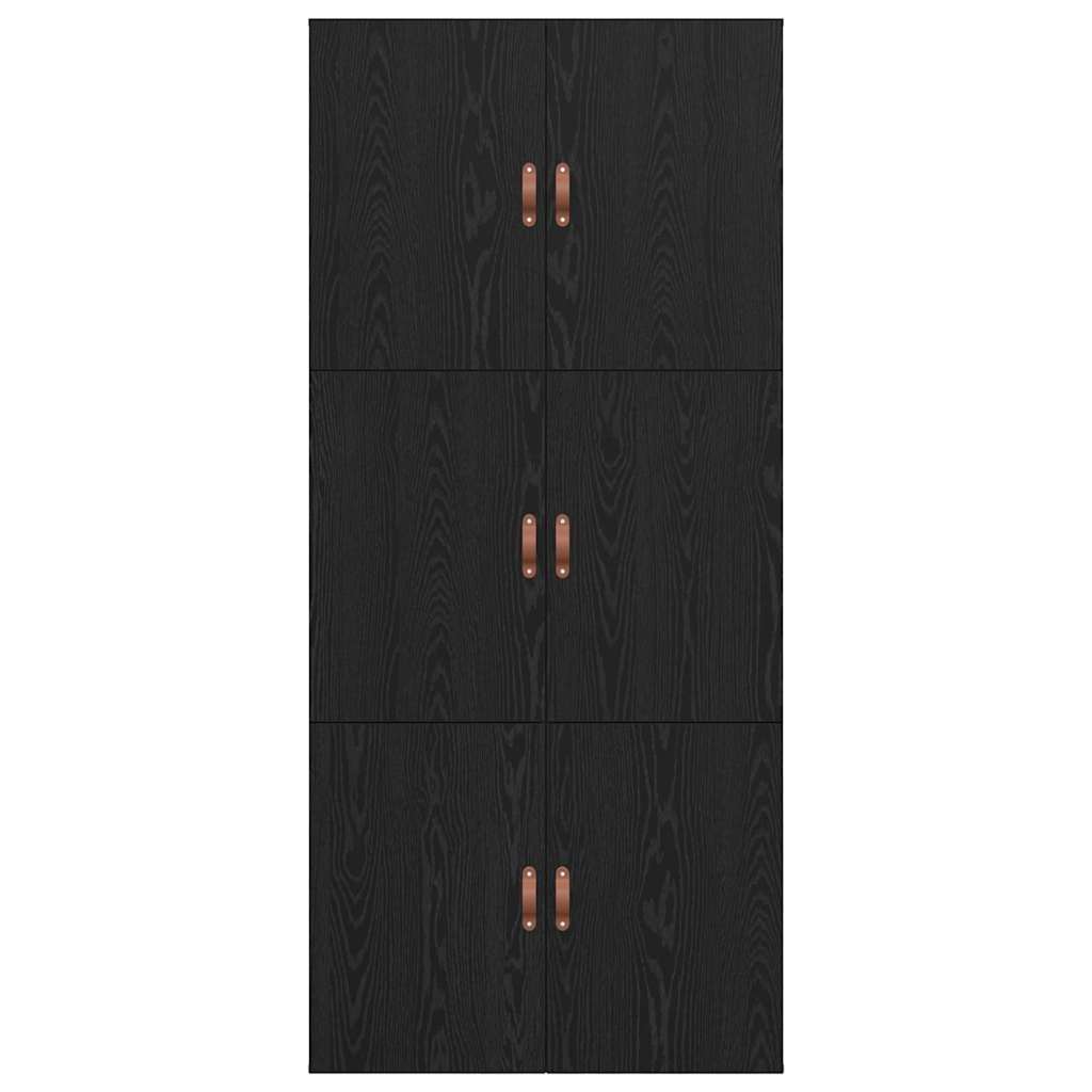 vidaXL Rama łóżka z miejscem na przechowywanie Czarny Dąb 90 x 190 cm