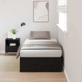 vidaXL Rama łóżka z miejscem na przechowywanie Czarny Dąb 70 x 190 cm