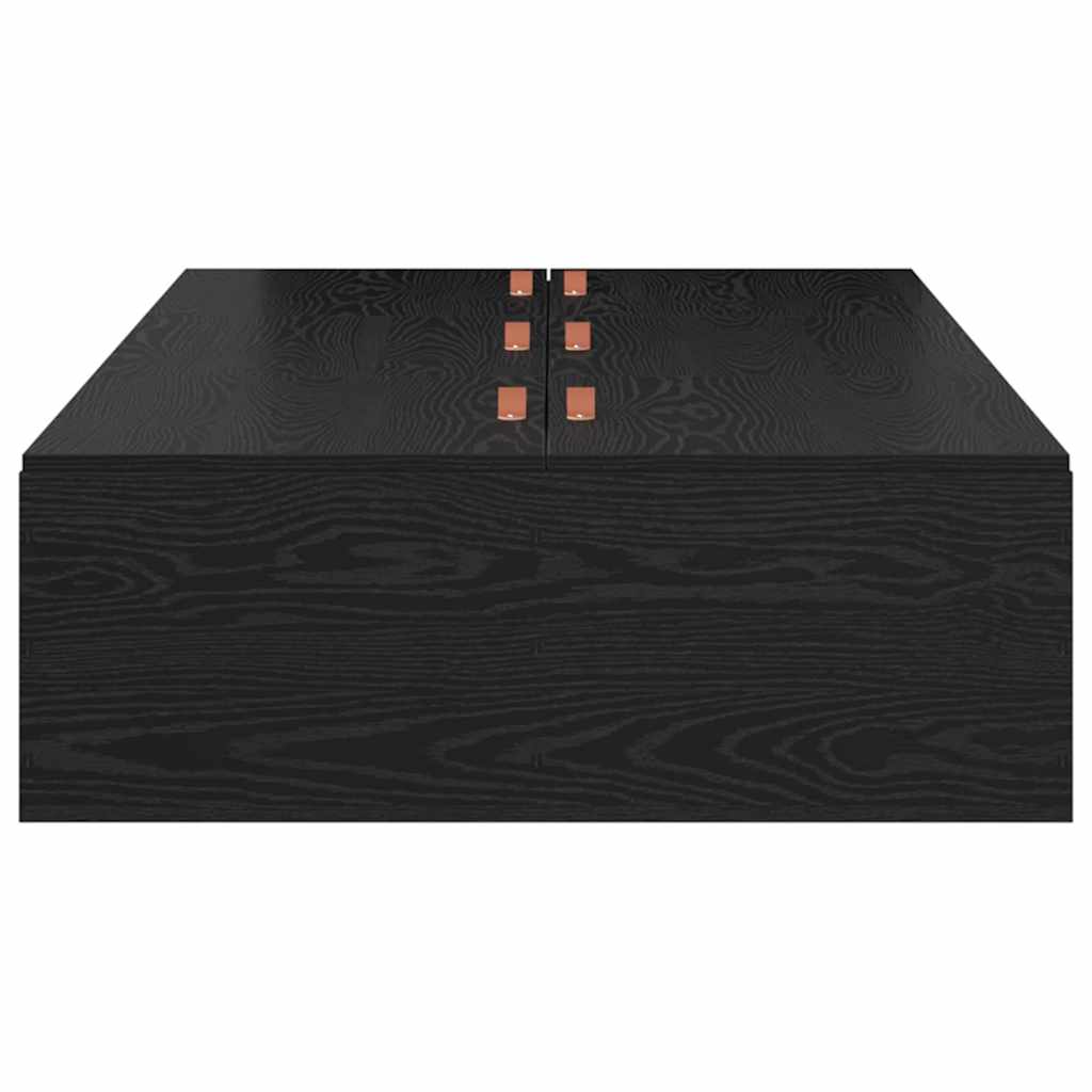vidaXL Rama łóżka z miejscem na przechowywanie Czarny Dąb 70 x 190 cm