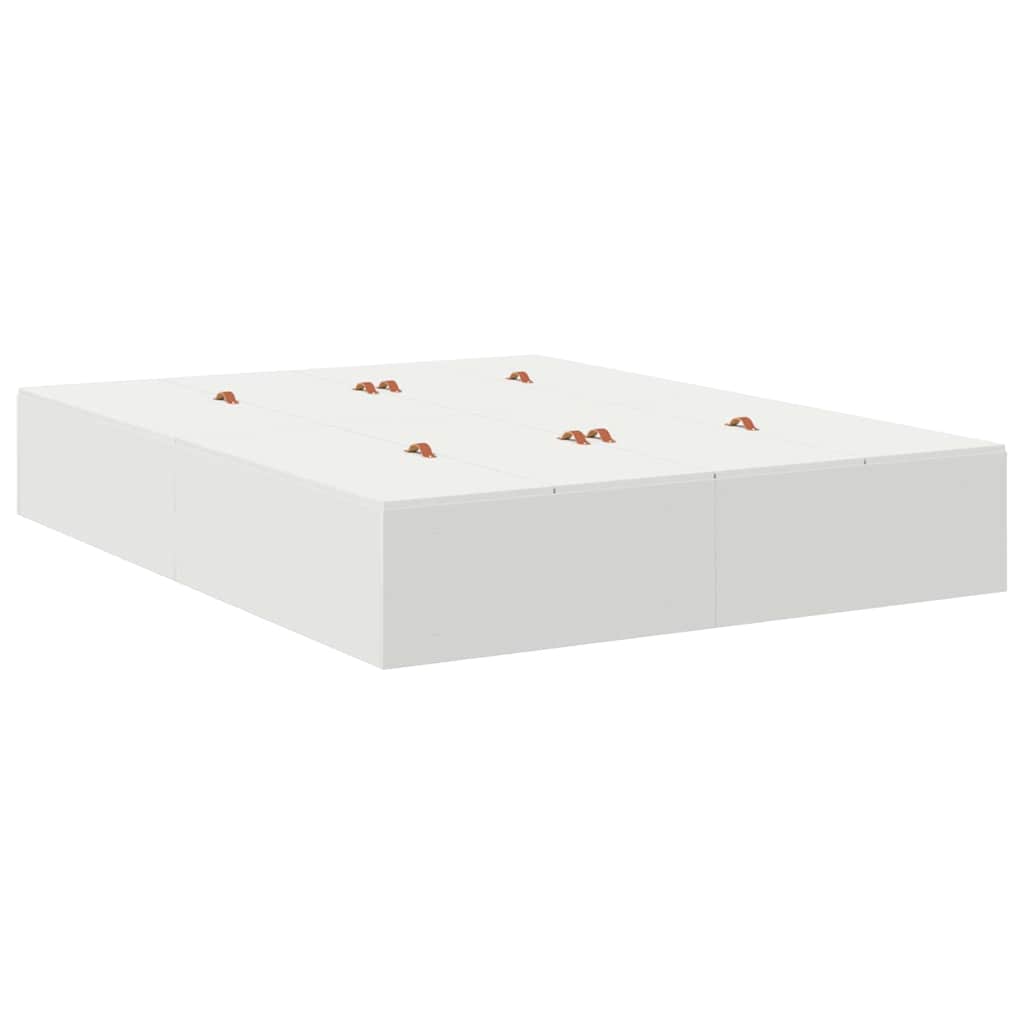 vidaXL Rama łóżka z miejscem na przechowywanie Biały 140 x 190 cm