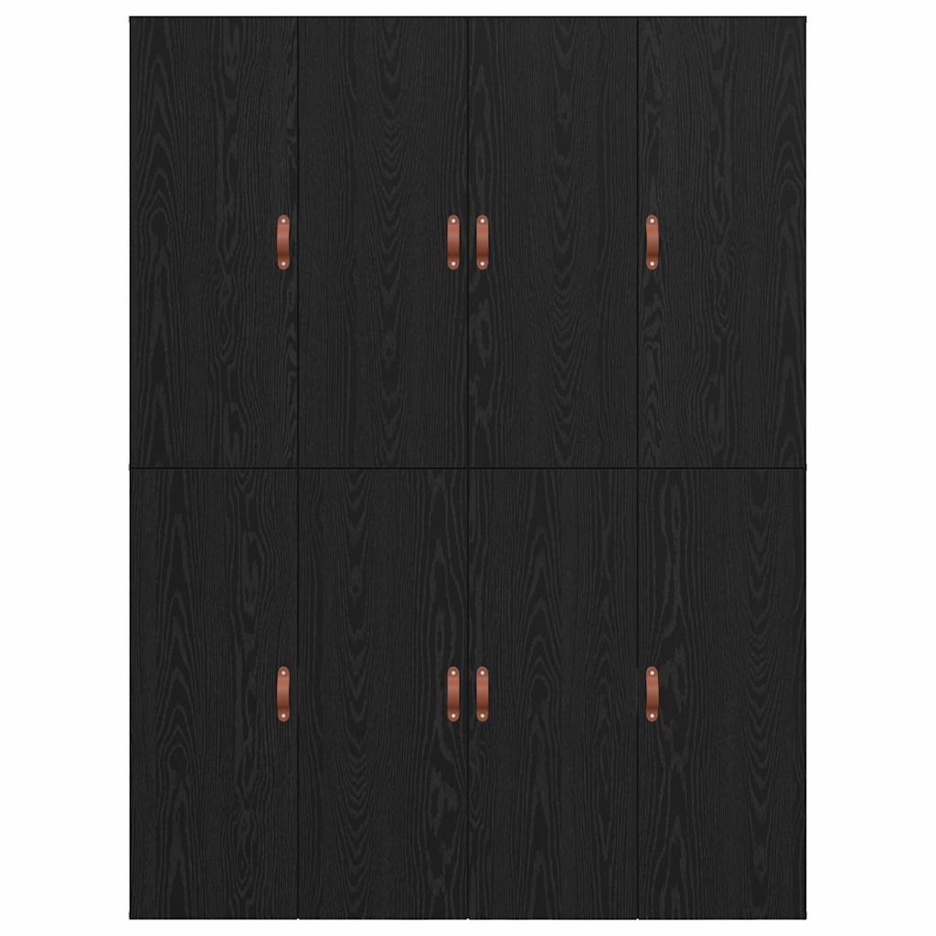 vidaXL Rama łóżka z miejscem na przechowywanie Czarny Dąb 135 x 190 cm