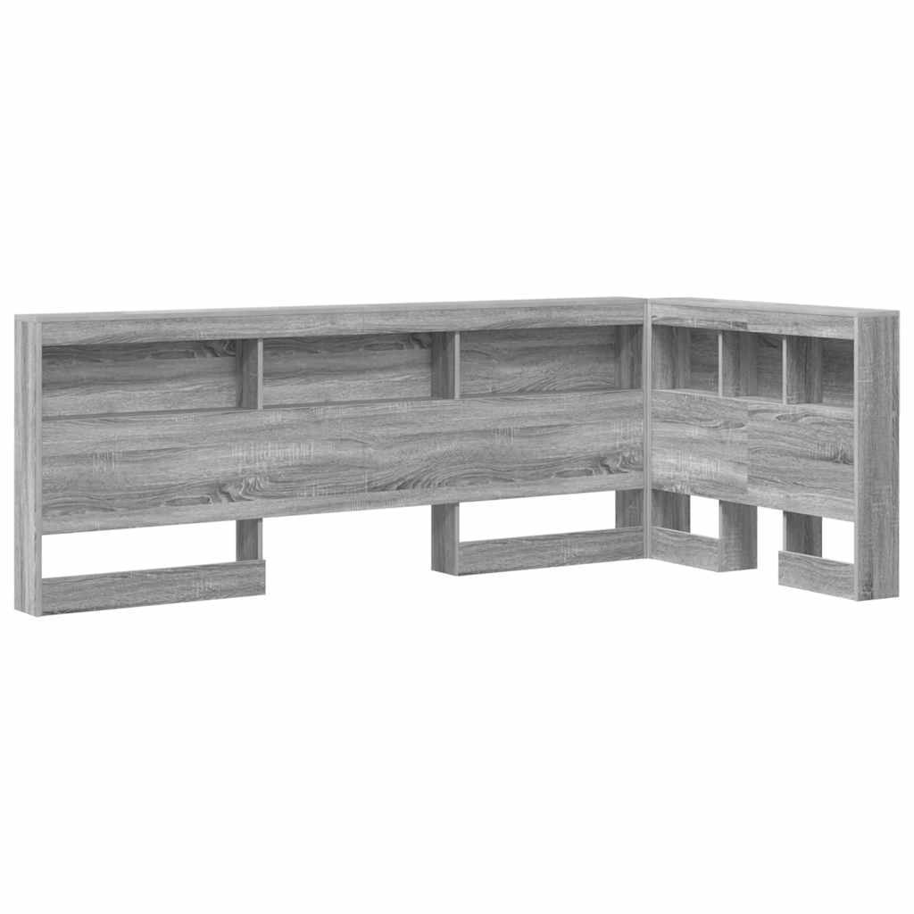 vidaXL Zagłówek do przechowywania z półką Szary Sonoma 80 cm