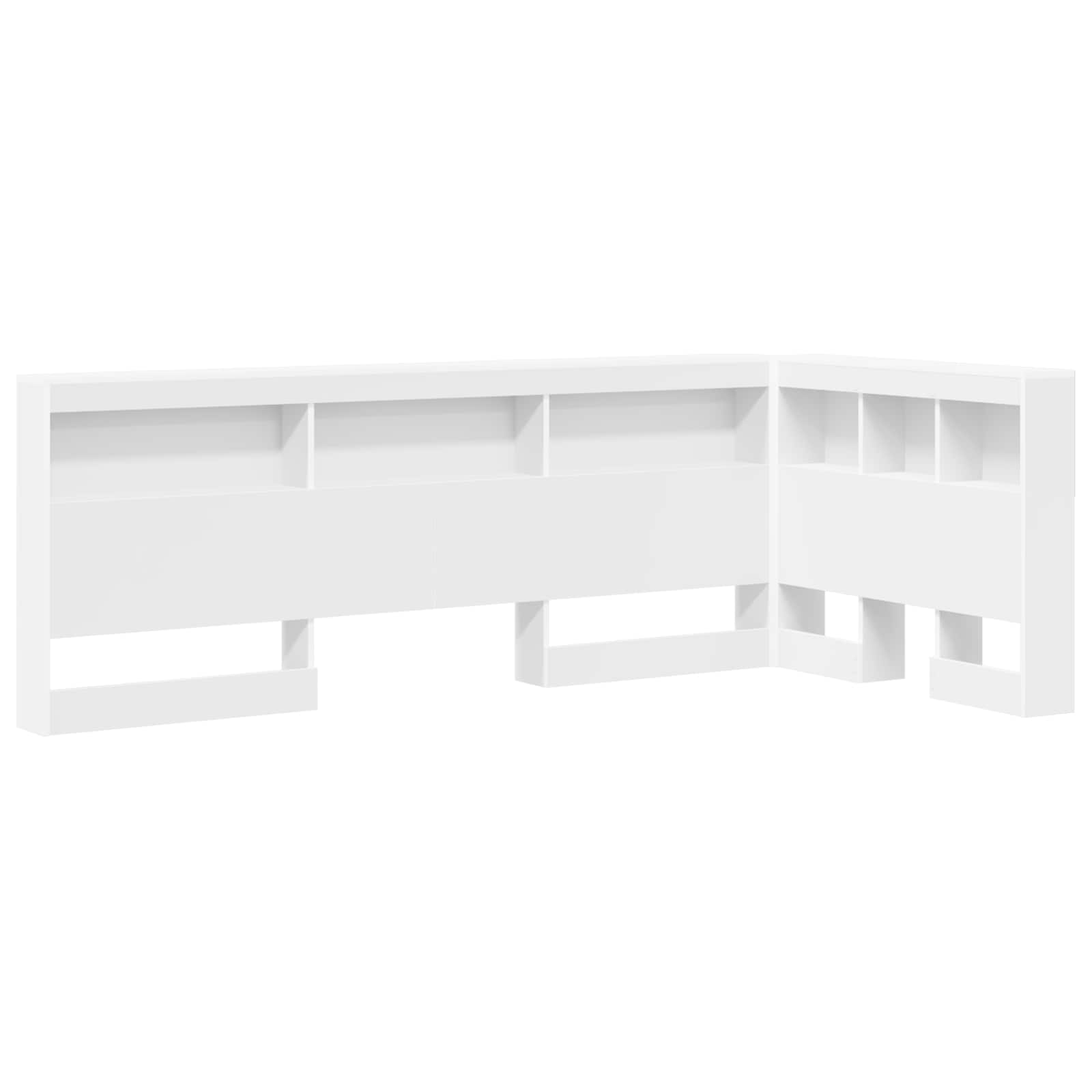 vidaXL Zagłówek do przechowywania Biały 100 cm Materiał drewnopochodny