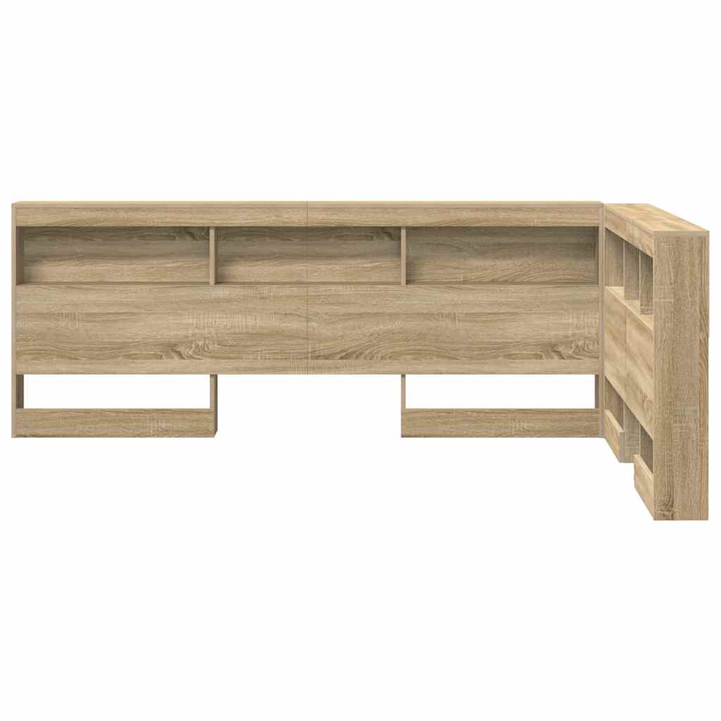 vidaXL Zagłówek do przechowywania z półką Dąb Sonoma 120 cm