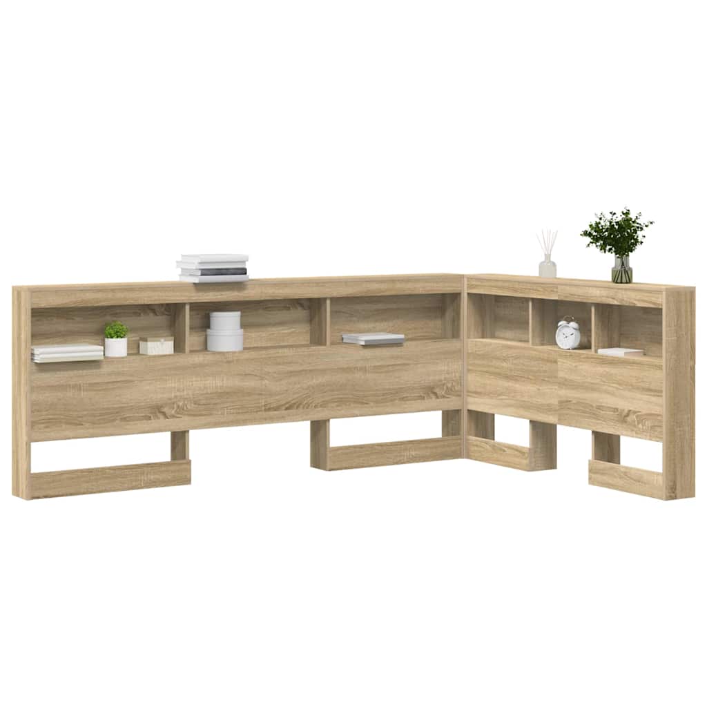 vidaXL Zagłówek do przechowywania z półką Dąb Sonoma 120 cm