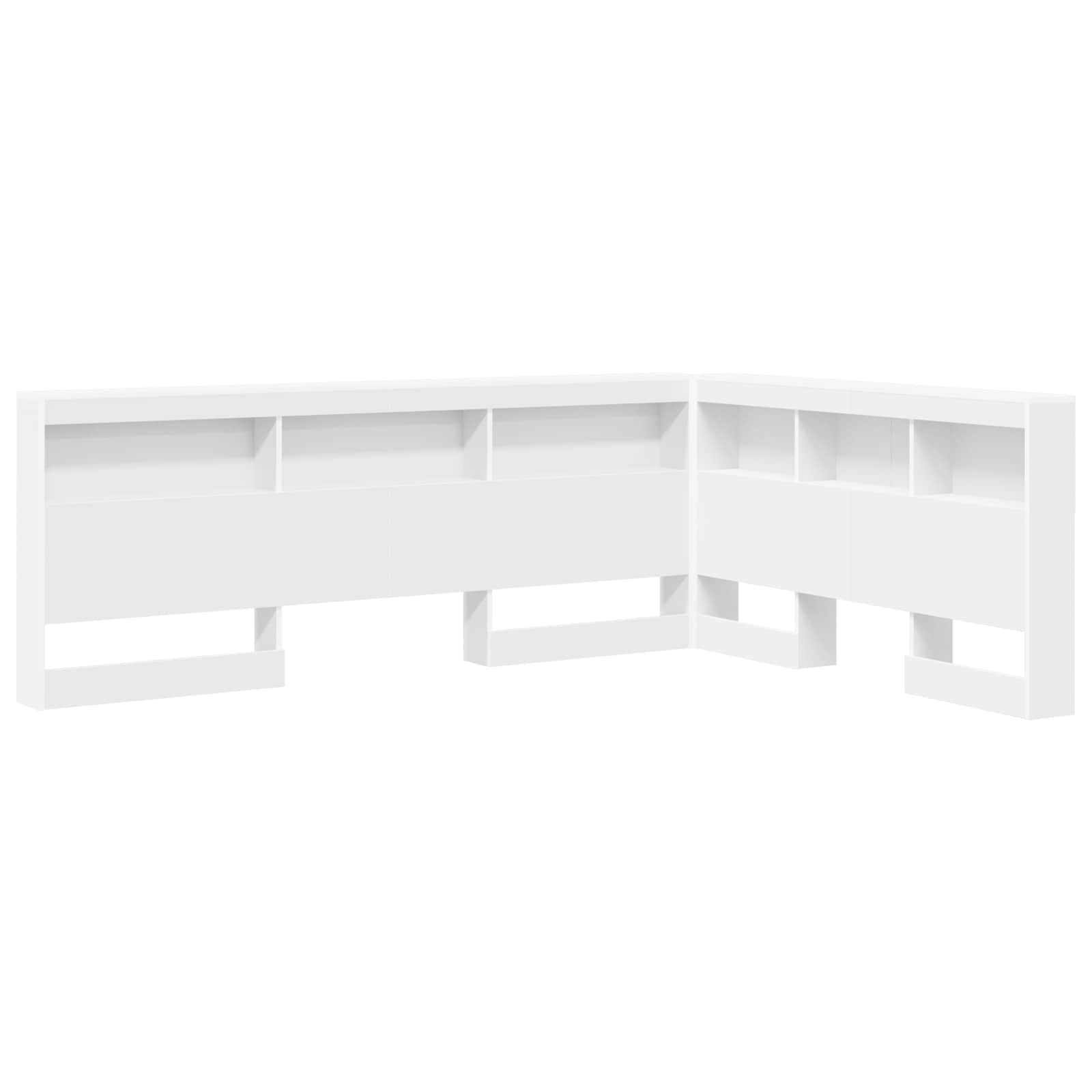vidaXL Zagłówek do przechowywania Biały 140 cm Materiał drewnopochodny