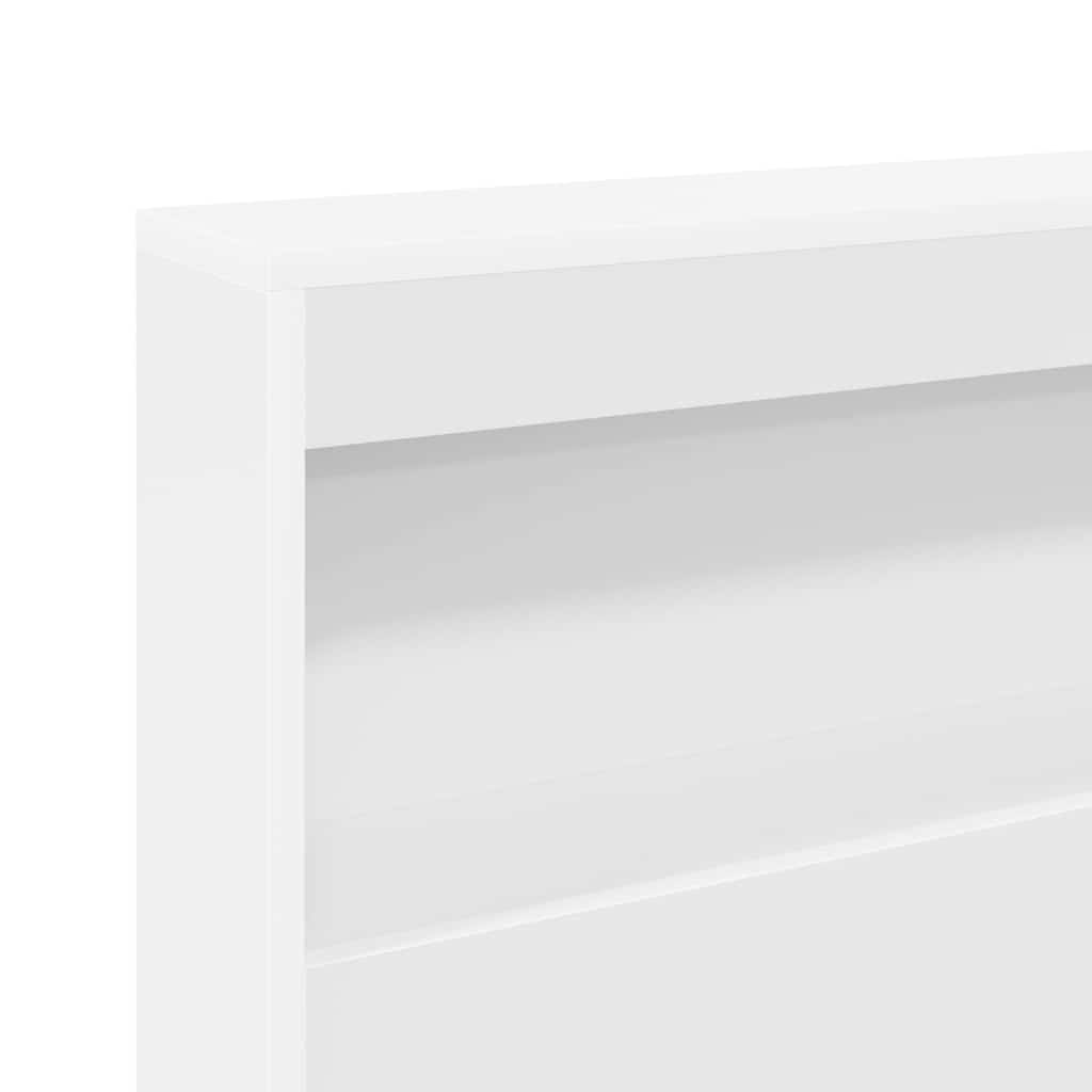 vidaXL Zagłówek do przechowywania Biały 150 cm Materiał drewnopochodny