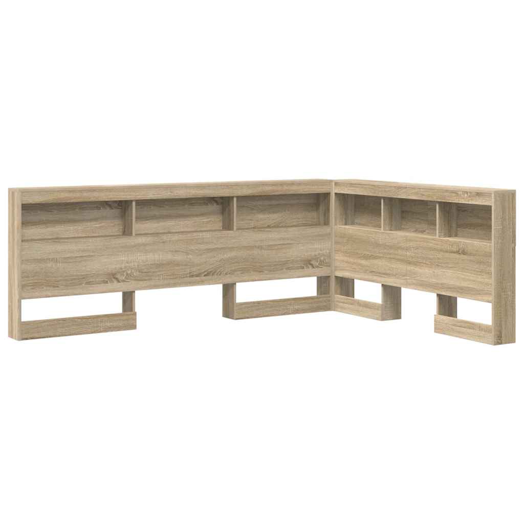 vidaXL Zagłówek do przechowywania z półką Dąb Sonoma 150 cm