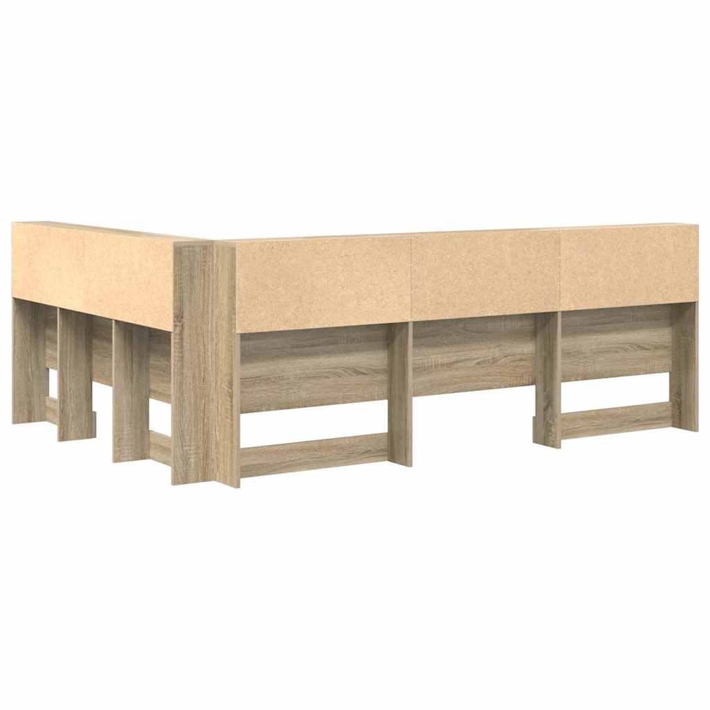 vidaXL Zagłówek do przechowywania z półką Dąb Sonoma 150 cm