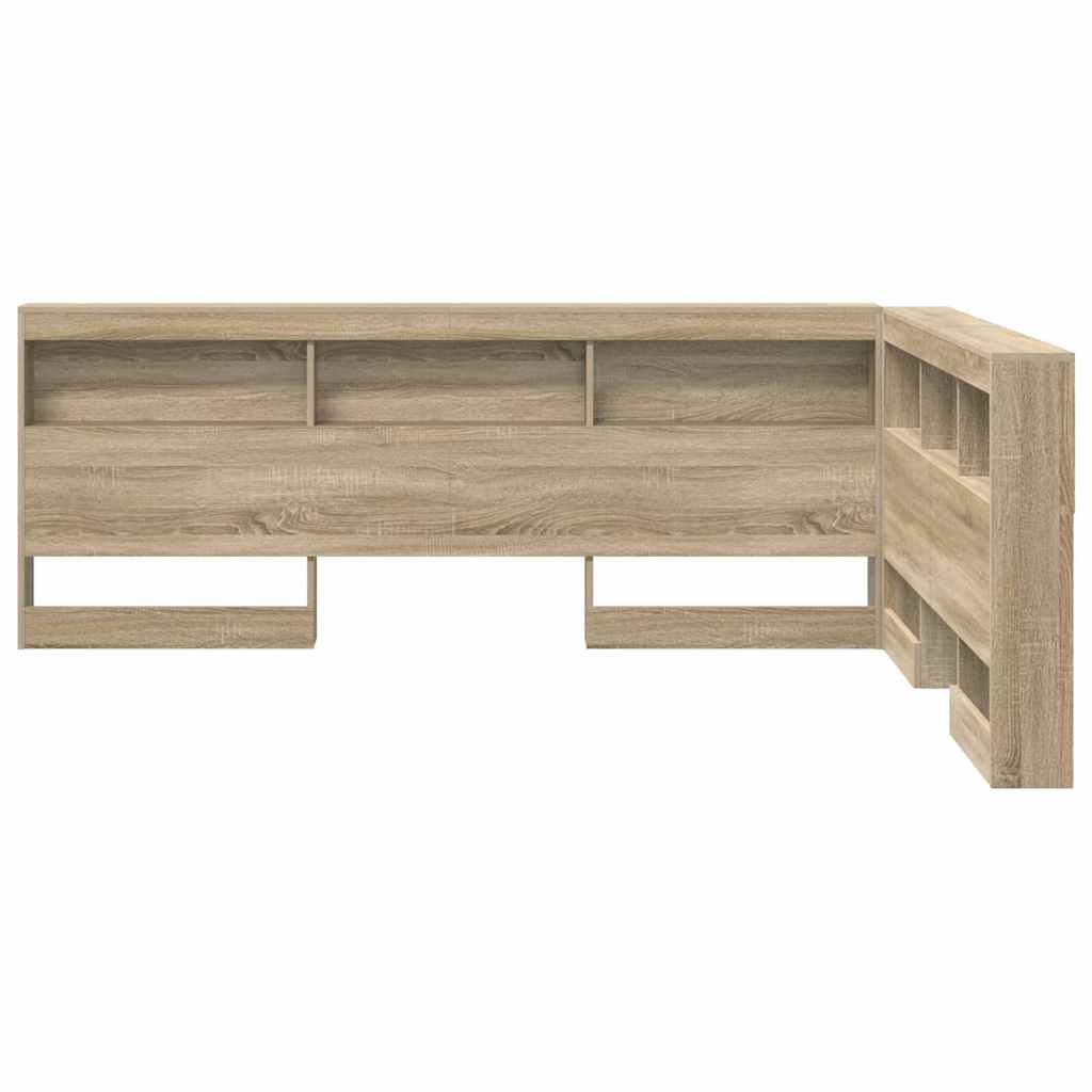 vidaXL Zagłówek do przechowywania z półką Dąb Sonoma 150 cm