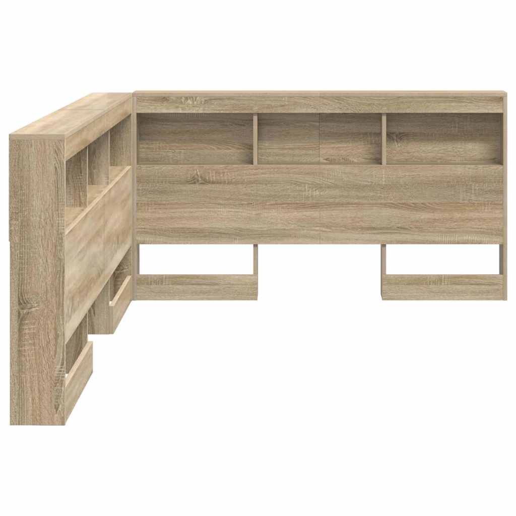 vidaXL Zagłówek do przechowywania z półką Dąb Sonoma 150 cm