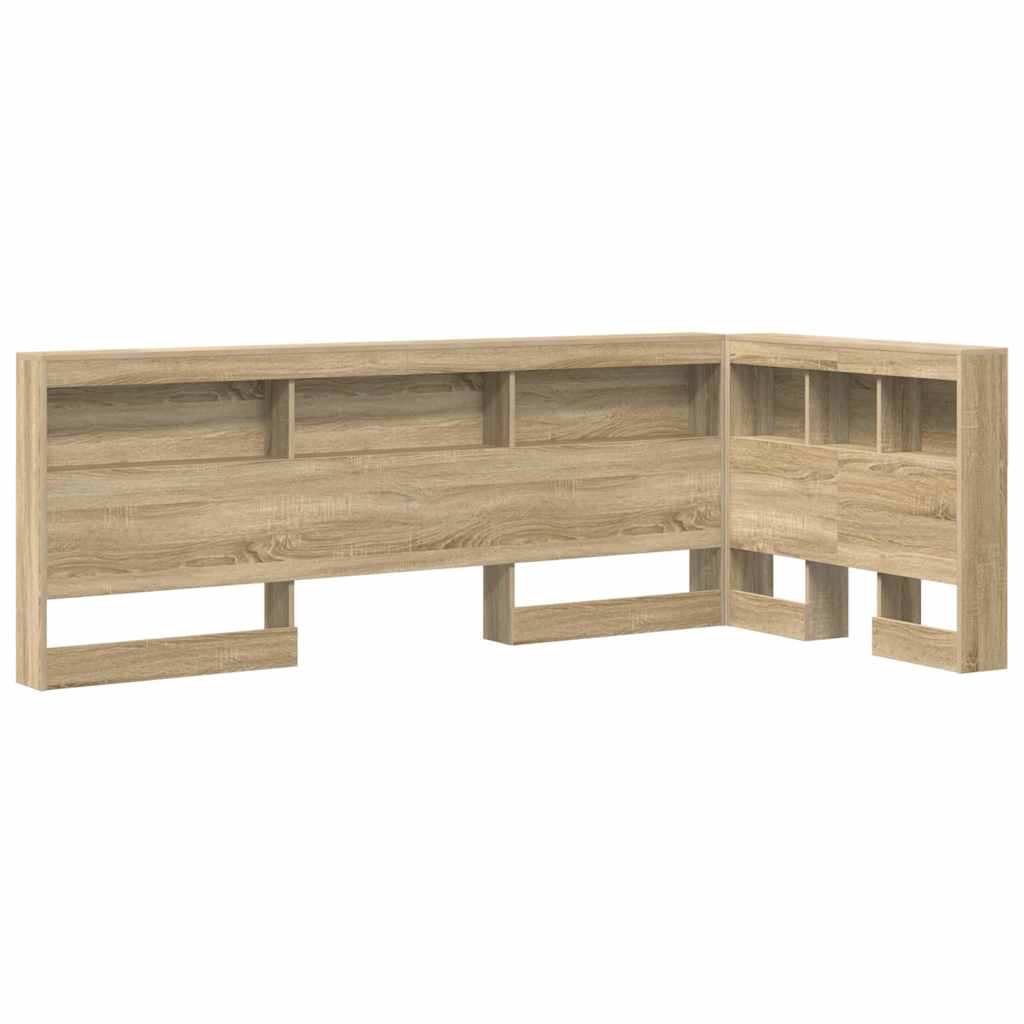 vidaXL Zagłówek do przechowywania z półką Dąb Sonoma 90 cm