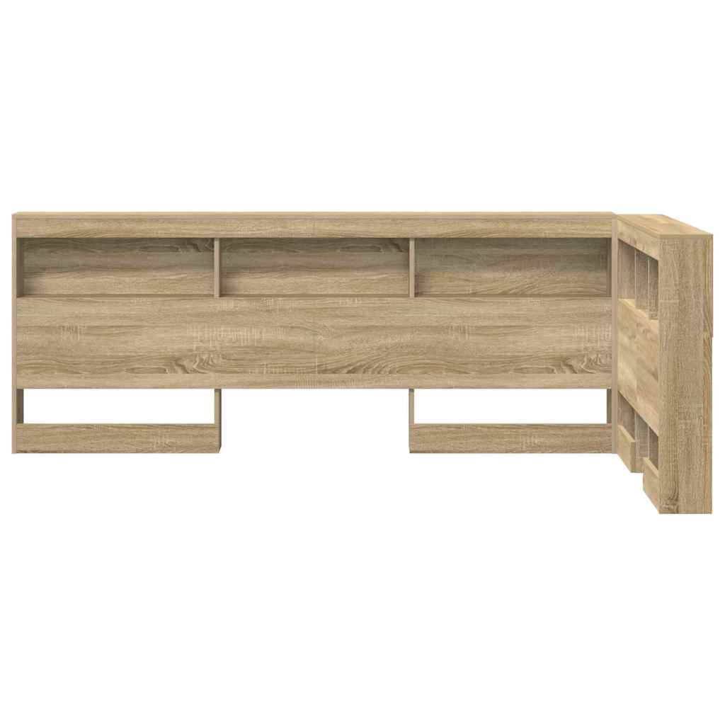 vidaXL Zagłówek do przechowywania z półką Dąb Sonoma 90 cm