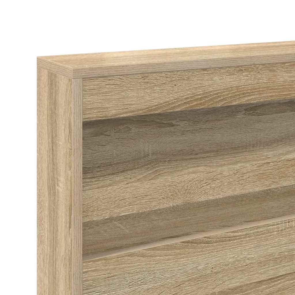 vidaXL Zagłówek do przechowywania Dąb Sonoma 207,5 x 137,5 x 76,5 cm