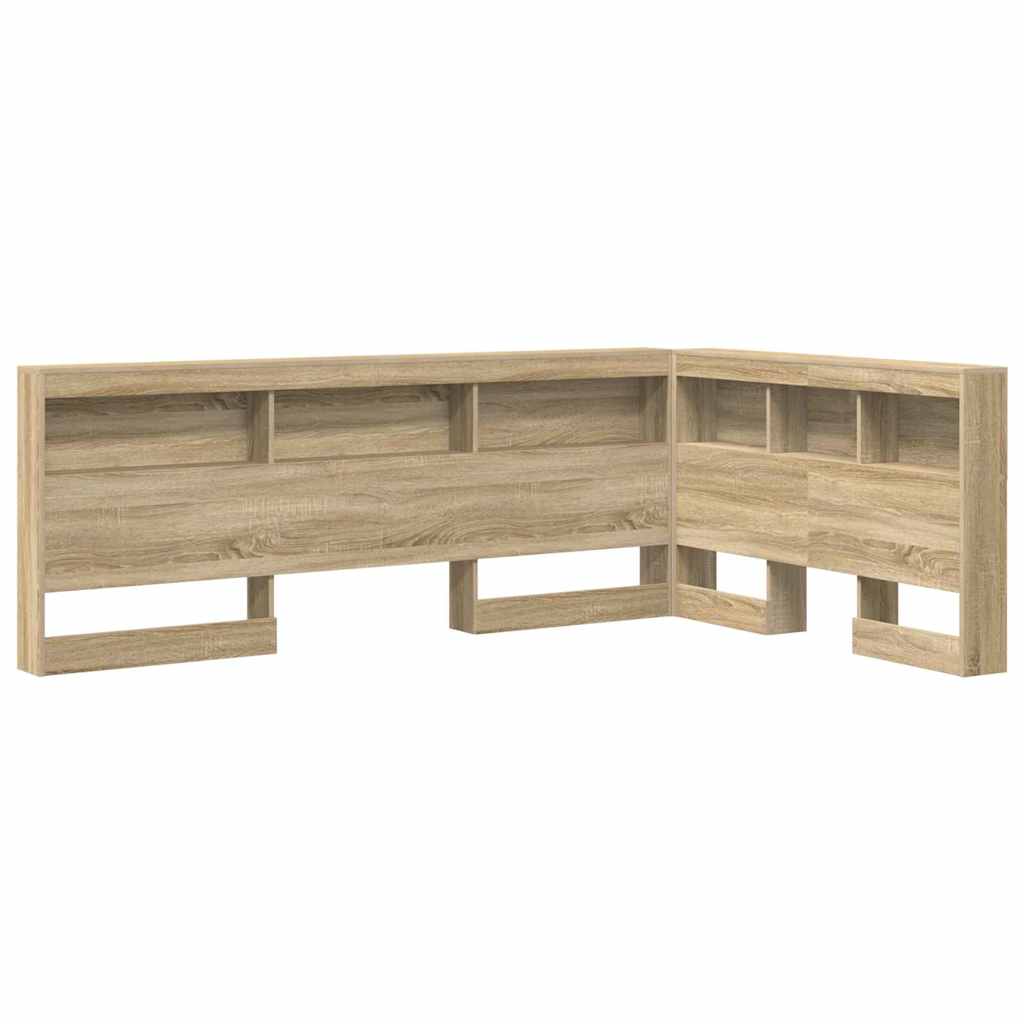 vidaXL Zagłówek do przechowywania Dąb Sonoma 207,5 x 137,5 x 76,5 cm