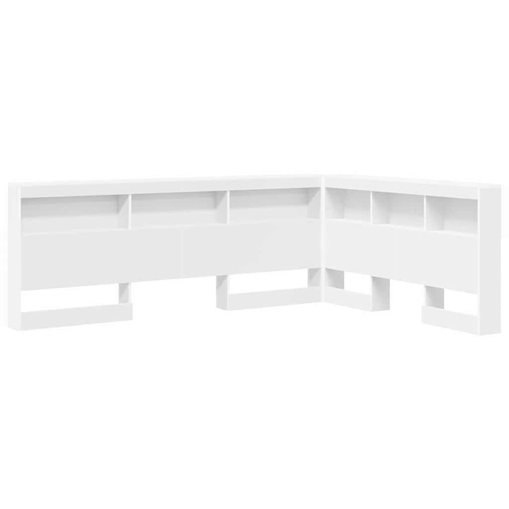 vidaXL Zagłówek do przechowywania Biały 140 cm Materiał drewnopochodny