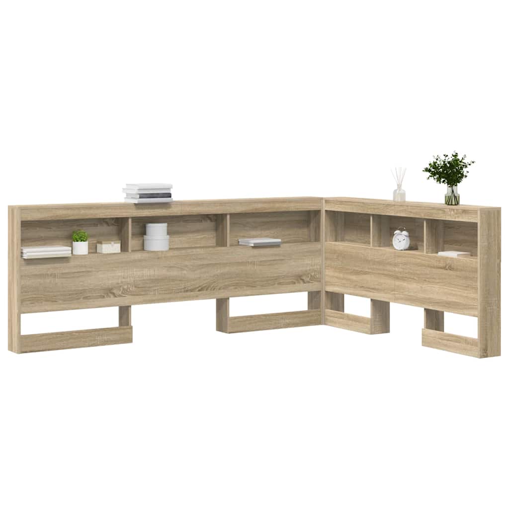 vidaXL Zagłówek do przechowywania z półką Dąb Sonoma 140 cm