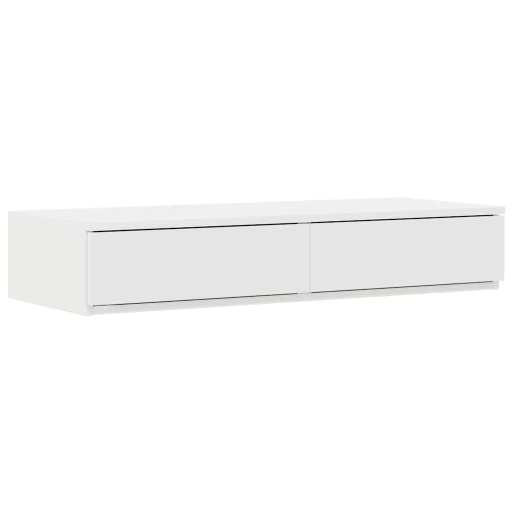vidaXL Rama łóżka z miejscem na przechowywanie z szufladą Biały 80 cm