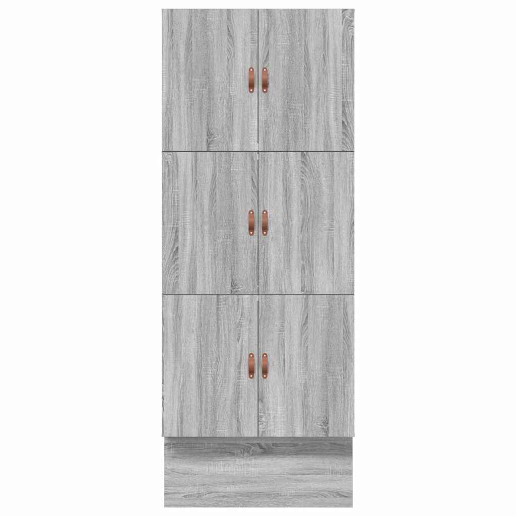 vidaXL Rama łóżka z miejscem na przechowywanie Szary Sonoma 80 cm