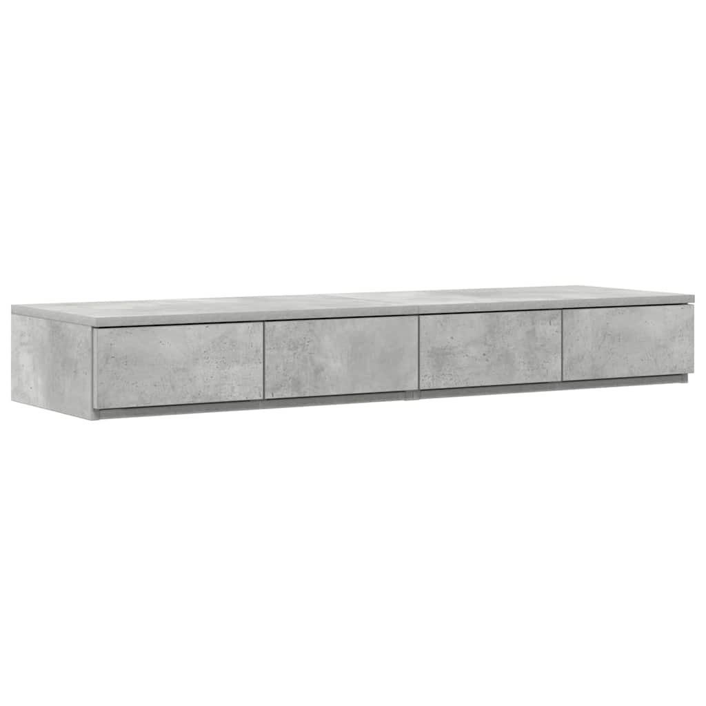 vidaXL Rama łóżka z miejscem na przechowywanie Betonowy szary 120 cm