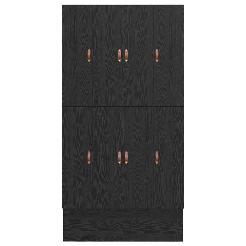 vidaXL Rama łóżka z miejscem na przechowywanie Czarny Dąb 120 cm