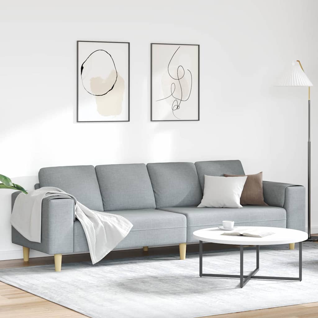 vidaXL Sofa do salonu Jasnoszary 250 x 77 x 76 cm Poliester