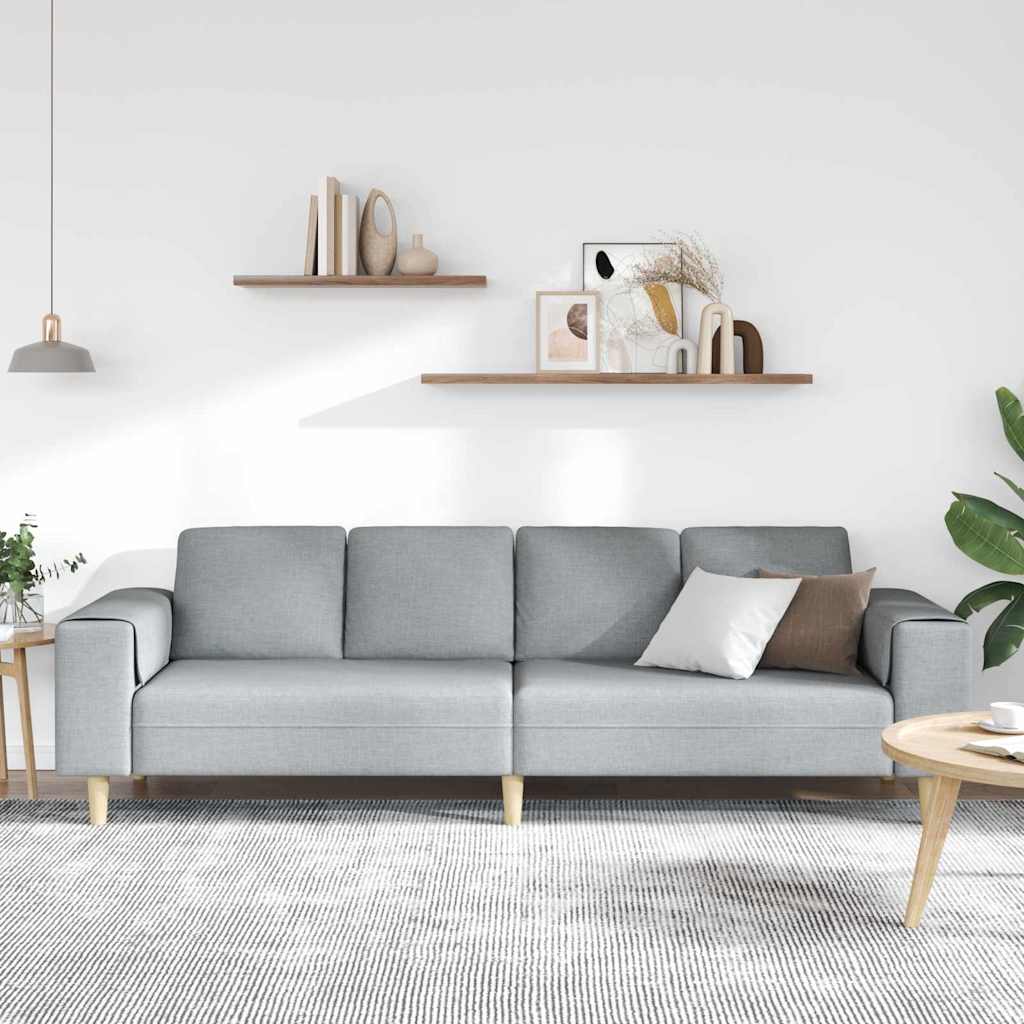 vidaXL Sofa do salonu Jasnoszary 250 x 77 x 76 cm Poliester