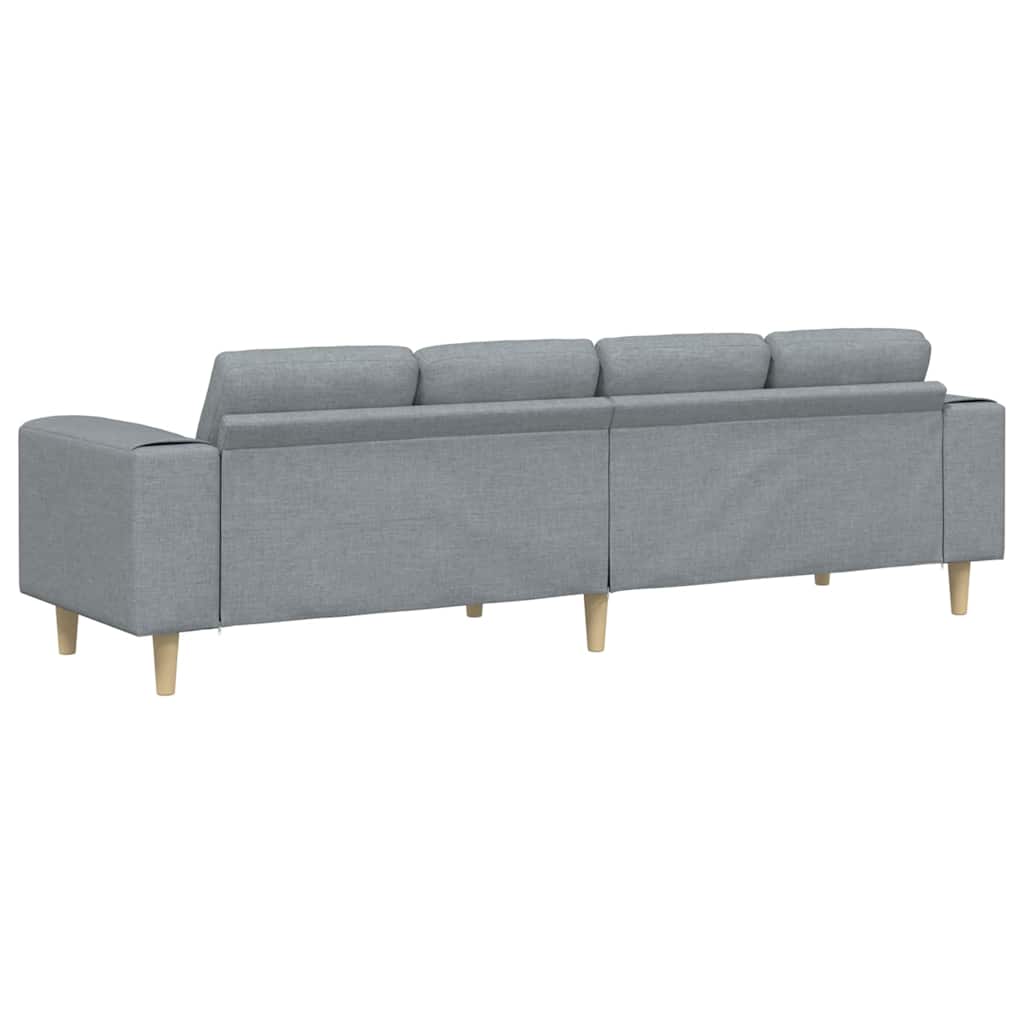 vidaXL Sofa do salonu Jasnoszary 250 x 77 x 76 cm Poliester