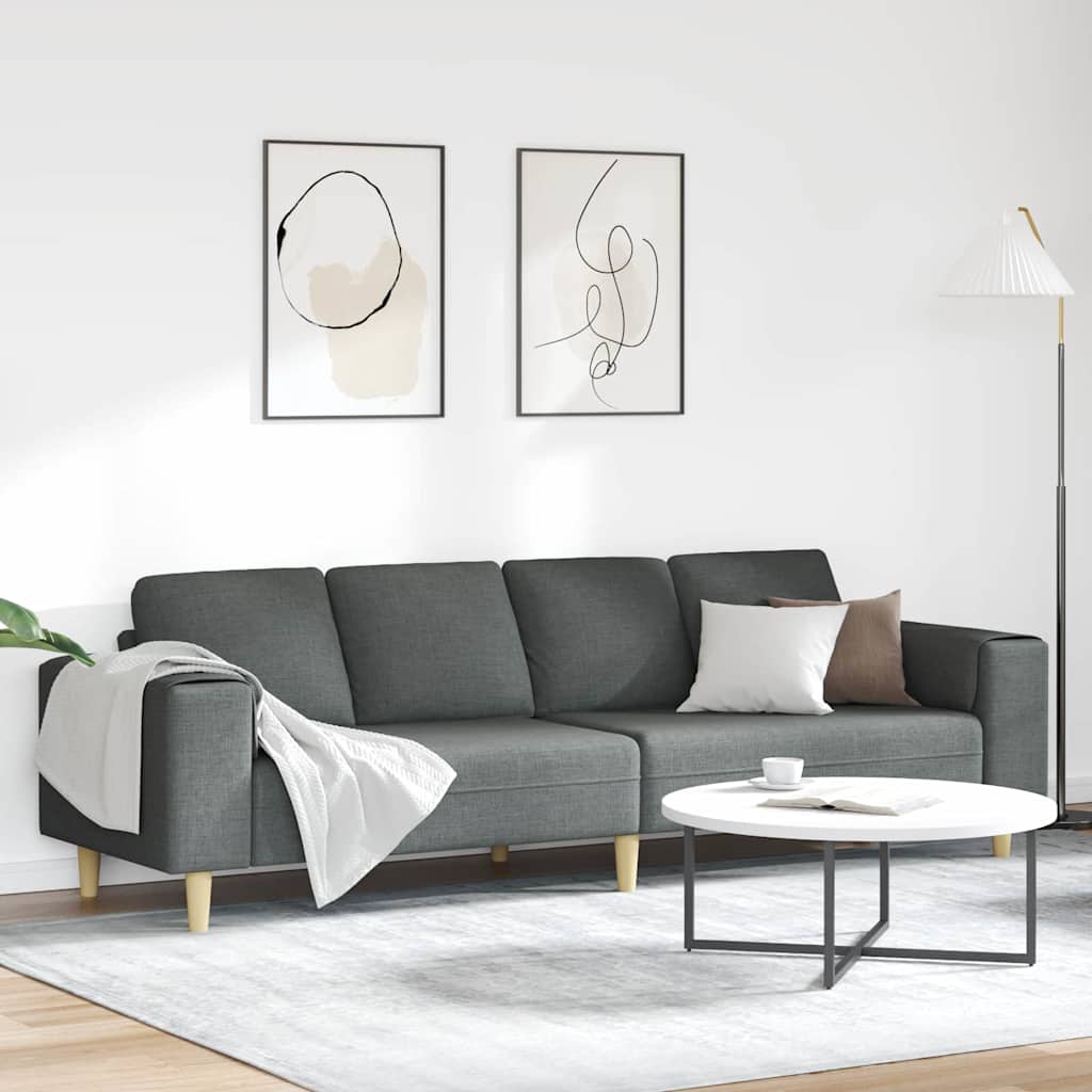 vidaXL Sofa do salonu Ciemnoszary 250 x 77 x 76 cm Poliester