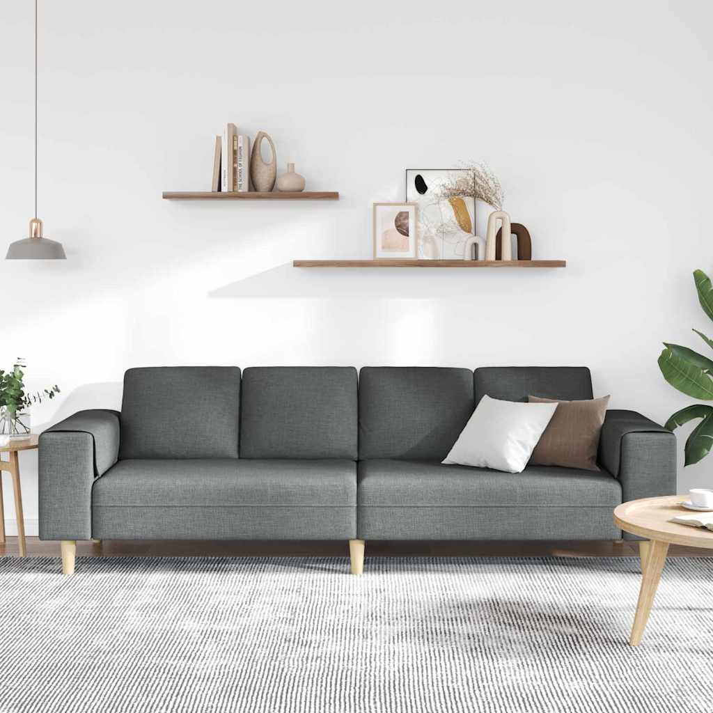 vidaXL Sofa do salonu Ciemnoszary 250 x 77 x 76 cm Poliester